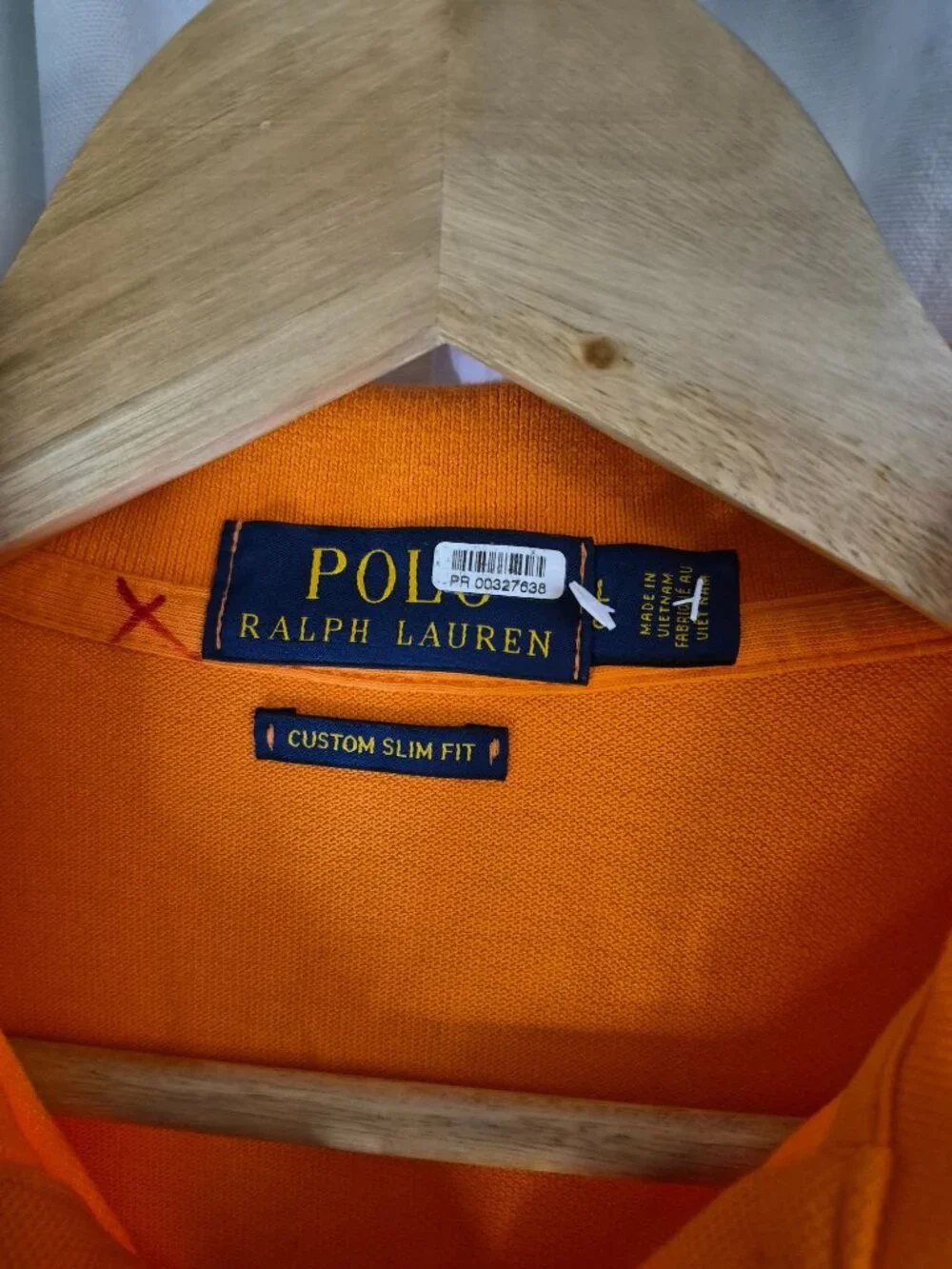 Polo Ralph Lauren Large Orange NWOT Custom Slim Fit Casual Work Business Shirt